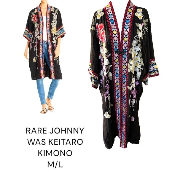 RARE SOLD OUT JOHNNY WAS LONG KEITARO KIMONO JACKET M/L - Picture 1 of 9